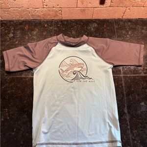 Big Chill Gray and Light Blue Rash Guard